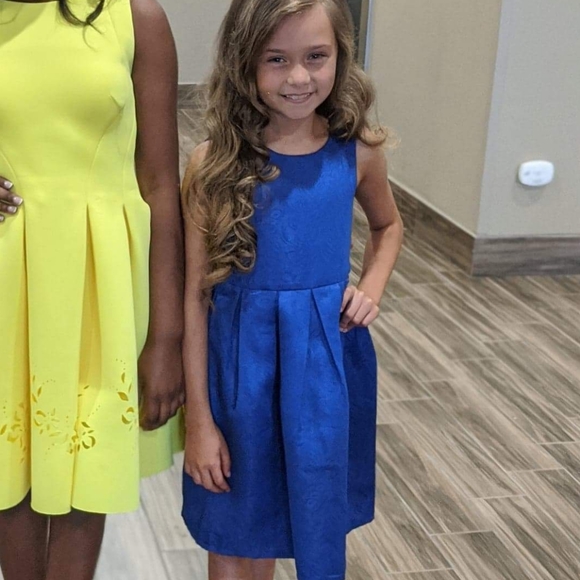 Royal Blue Girl's Formal Dressy Dress by Happy Rose - size 7 - Picture 1 of 6